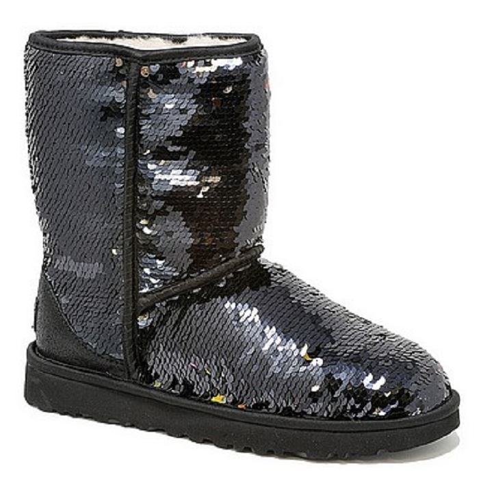 Ugg classic short sequin noir4420101_4