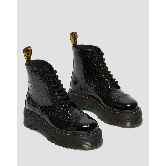 Dr martens sinclair black patent lamper leopard emboss noir4655301_4