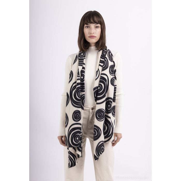 Scarpy creation my foulard imprime geometrique yl noir