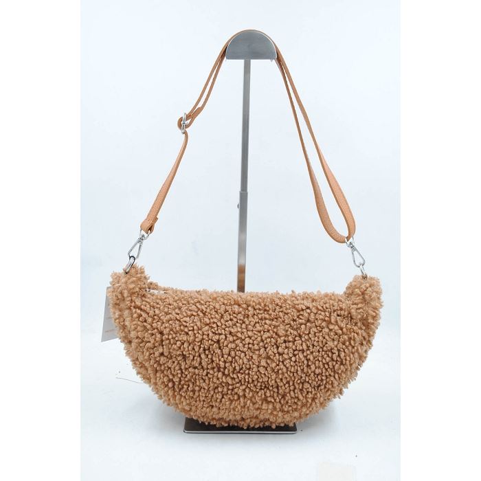 Scarpy creation sac en cuir effet mouton marron
