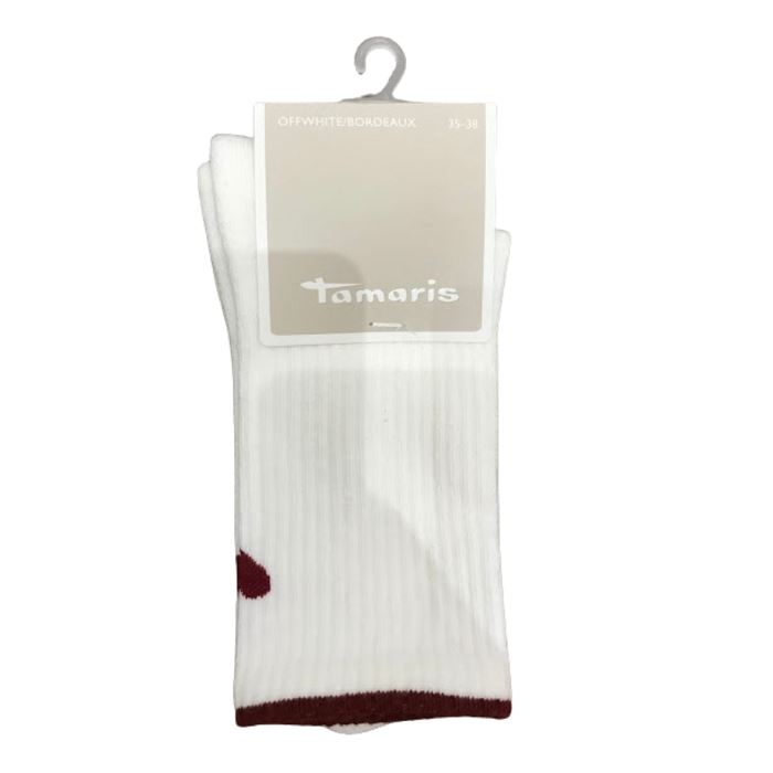 Tamaris chaussettes my women crew socks hear yl blanc4714301_3