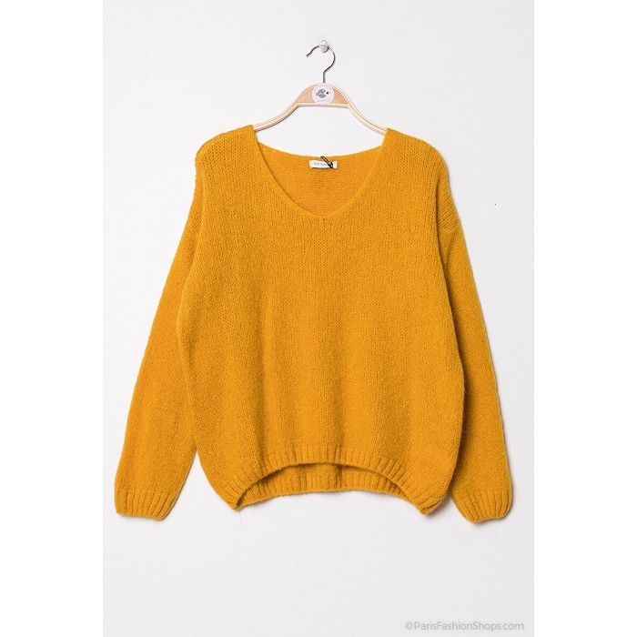 Scarpy creation my sensie pull mohair laine yl jaune4717717_4