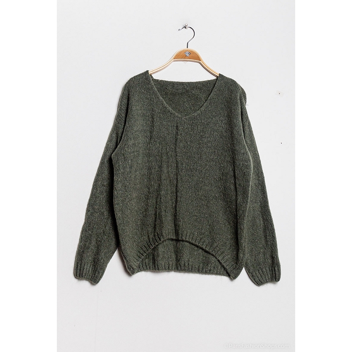 Scarpy creation sensie pull mohair laine vert