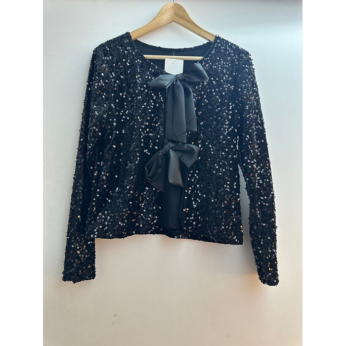 Scarpy creation blouson paillette noir4723503_3