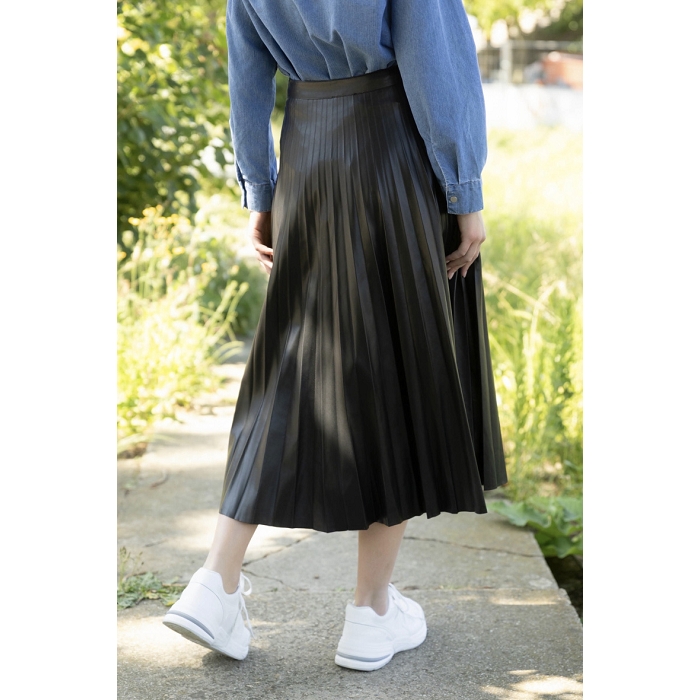 Scarpy creation jupe plissee vegan noir4753701_6