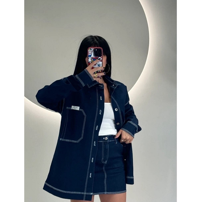 Scarpy creation veste longue jeans bleu4753801_4