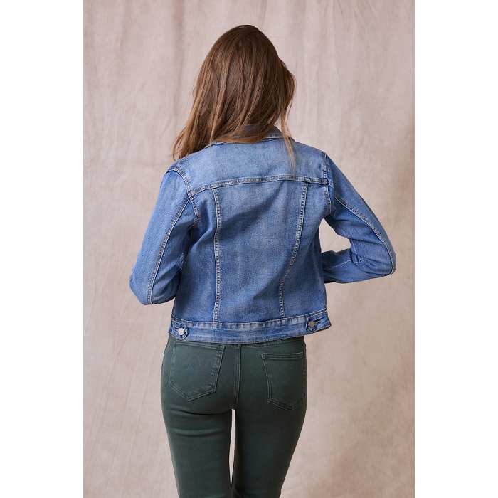 Scarpy creation veste jeans slim delavee bleu4754001_4