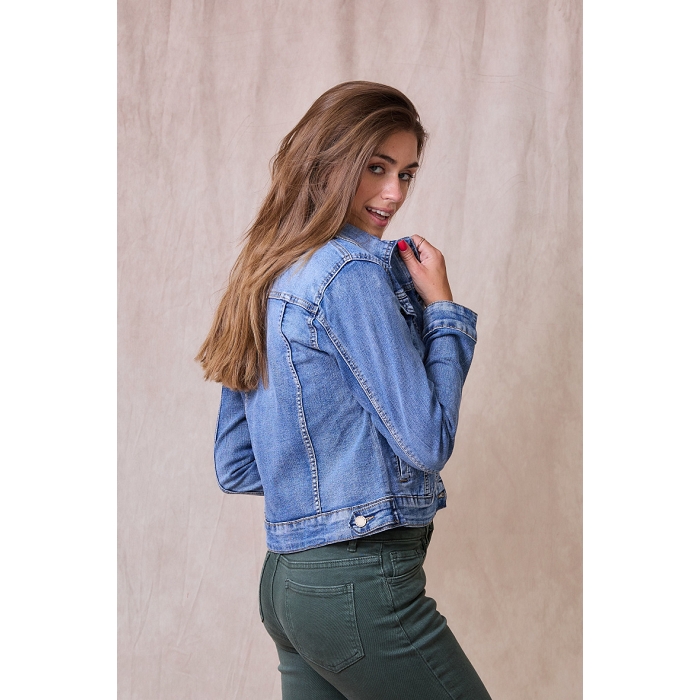 Scarpy creation veste jeans slim delavee bleu4754001_6