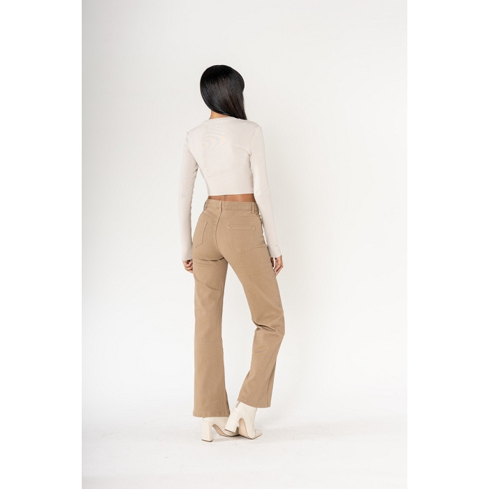 Scarpy creation jeans evase boutons naturel4754102_3