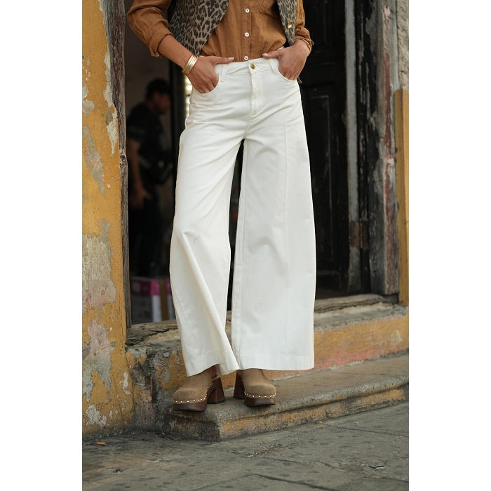 Scarpy creation jeans palzzo pepino blanc