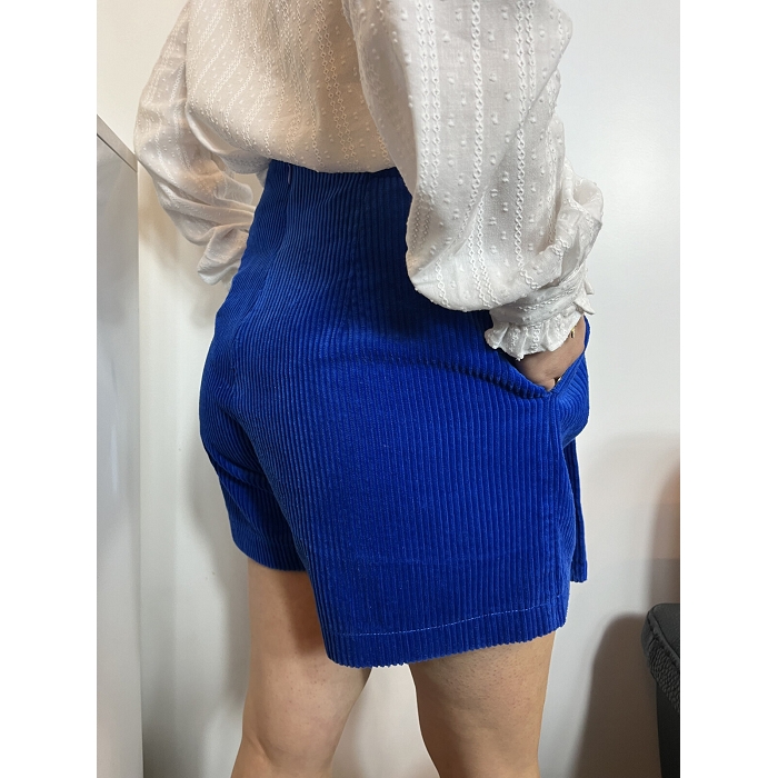 Scarpy creation jupe short velours bleu4754901_2