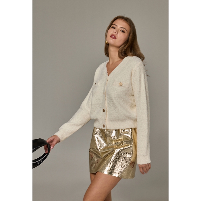 Scarpy creation gilet boutons dorees blanc4762901_2