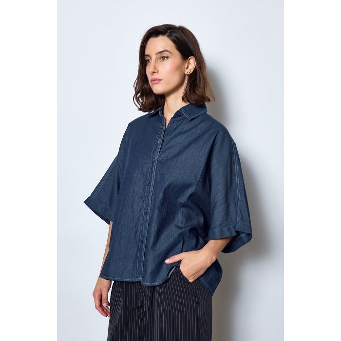 Scarpy creation chemise over size en jeans bleu4763101_3