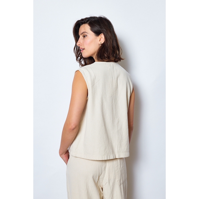 Scarpy creation gilet coton leger beige4763201_2