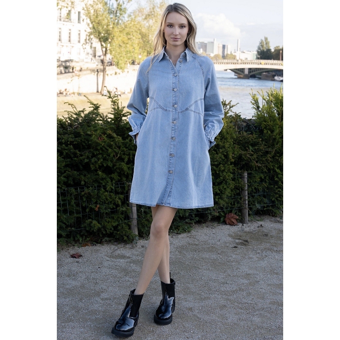 Scarpy creation robe en jeans bleu