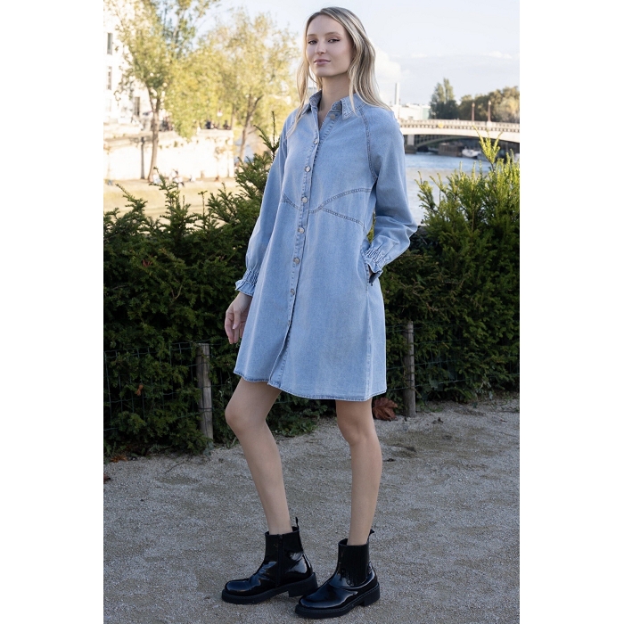 Scarpy creation robe en jeans bleu4763301_3
