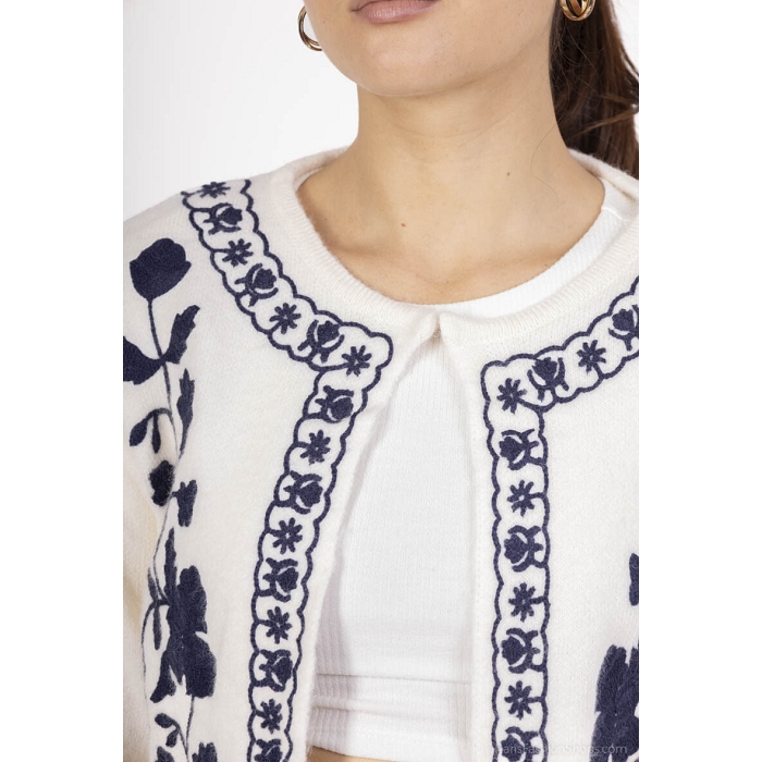 Scarpy creation cardigan detail fleuri blanc4764001_4