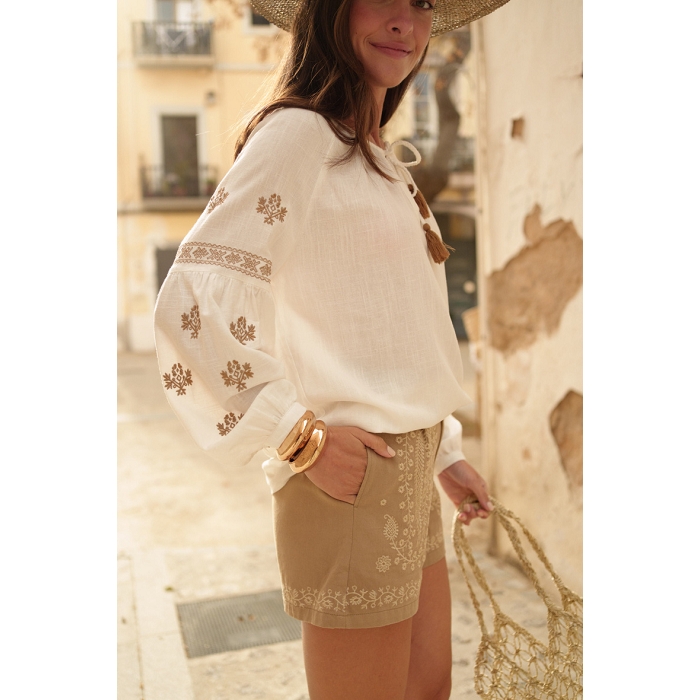 Scarpy creation blouse brodee beige4764401_5