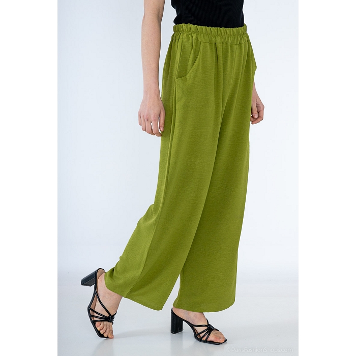 Scarpy creation pantalon coupe droit micro fibre vert4780205_5