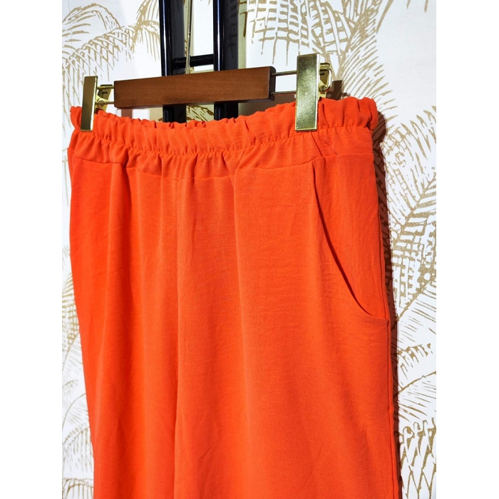 Scarpy creation pantalon coupe droit micro fibre orange4780210_6