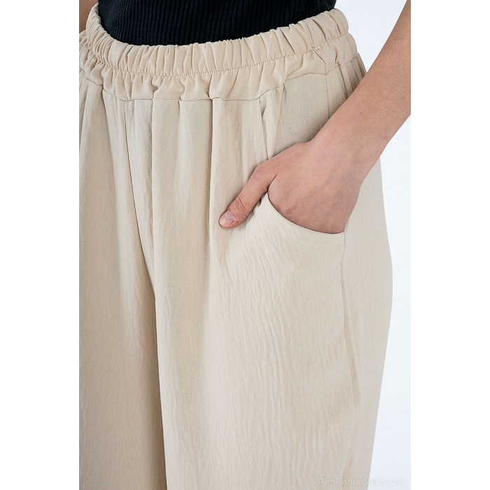 Scarpy creation pantalon coupe droit micro fibre beige4780211_2