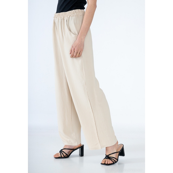 Scarpy creation pantalon coupe droit micro fibre beige4780211_3
