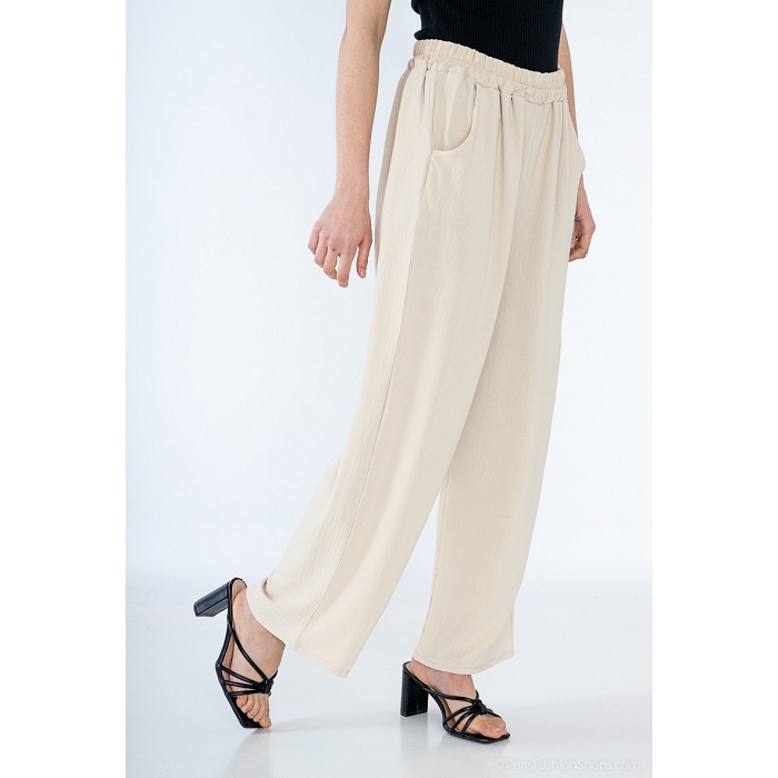 Scarpy creation pantalon coupe droit micro fibre beige4780211_4