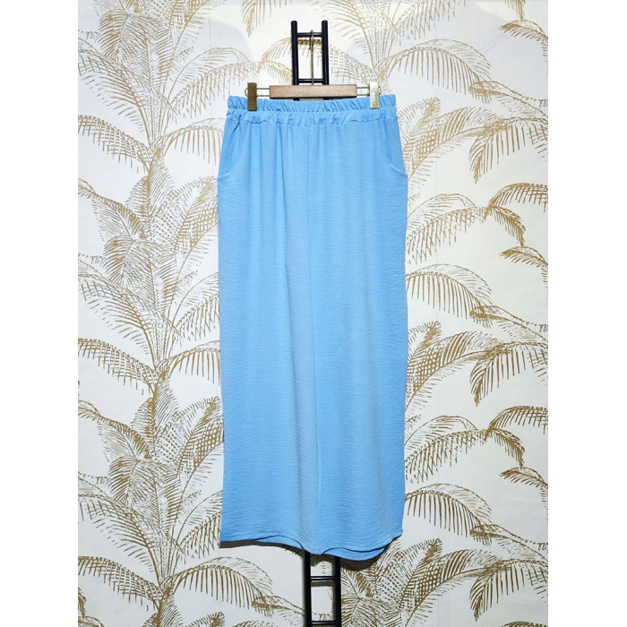 Scarpy creation my pantalon coupe droit micro fibre yl bleu