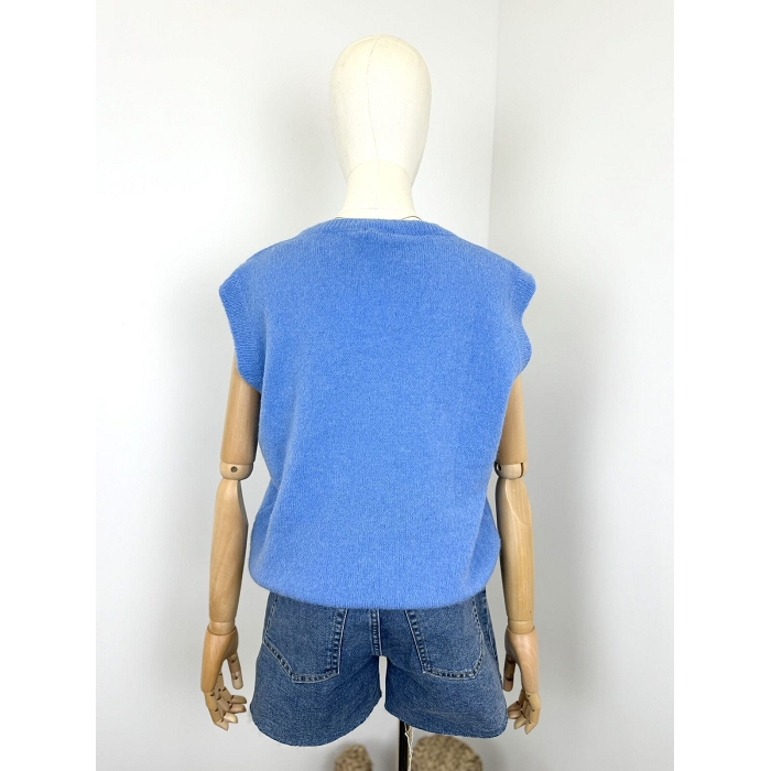 Scarpy creation my pull v sans manche alpaga yl bleu4783602_2