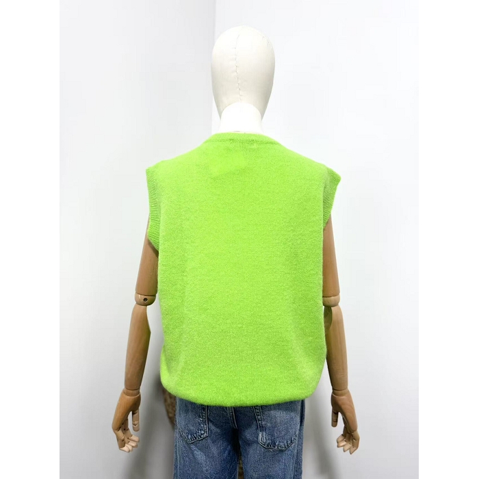 Scarpy creation pull v sans manche alpaga vert4783603_3