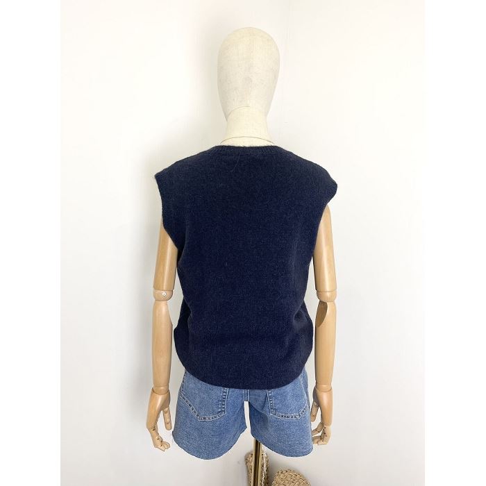 Scarpy creation my pull v sans manche alpaga yl bleu4783604_4