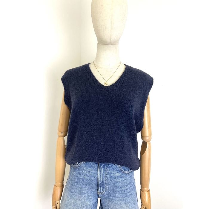 Scarpy creation my pull v sans manche alpaga yl bleu4783604_5