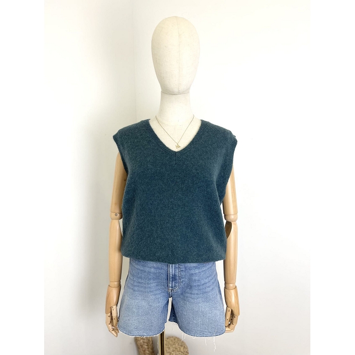 Scarpy creation pull v sans manche alpaga bleu4783605_5