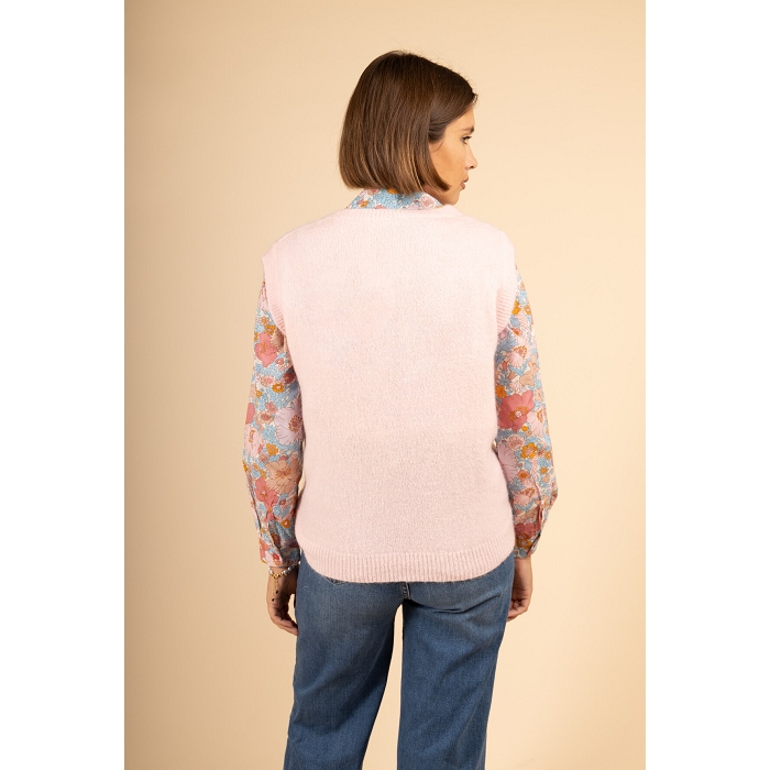 Scarpy creation pull v sans manche alpaga rose4783606_5