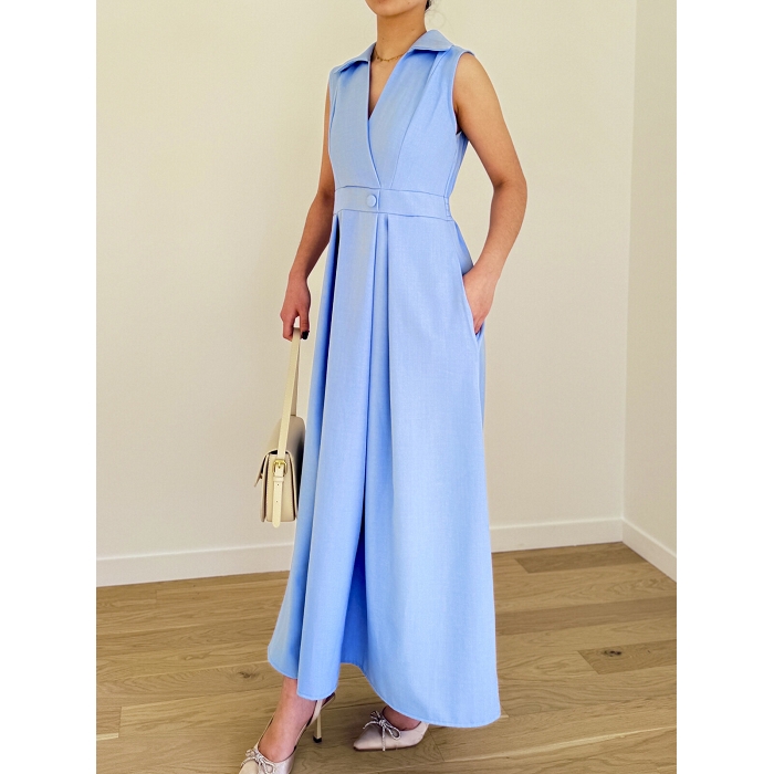 Scarpy creation robe trapeze chic bleu4784105_5