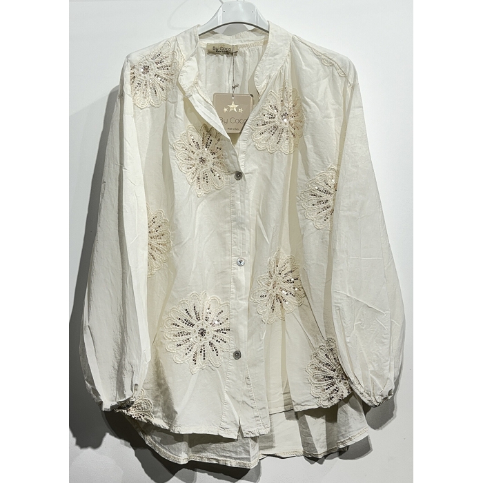 Scarpy creation my chemise fleur brodee yl naturel4785102_2