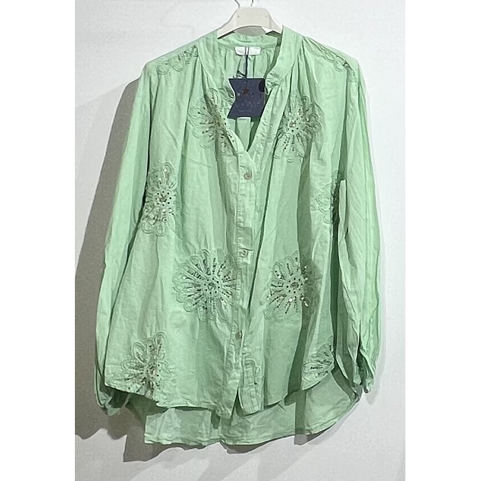 Scarpy creation chemise fleur brodee vert4785105_5