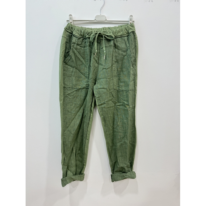 Scarpy creation my pantalon bimatiere lin yl vert4785202_2
