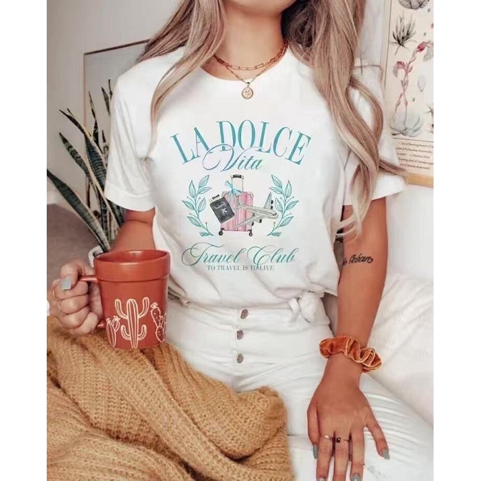 Scarpy creation my t shirt la dolce yl blanc