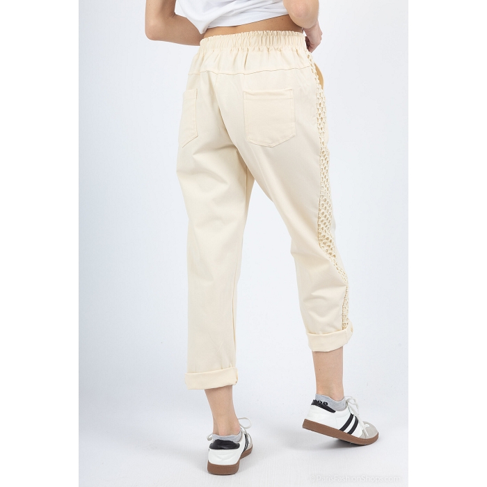 Scarpy creation my pantalon bande filet yl beige4794901_3