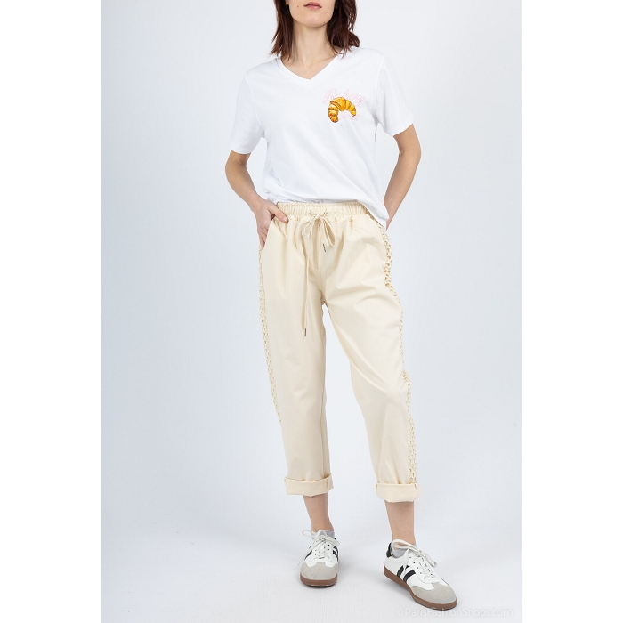 Scarpy creation my pantalon bande filet yl beige4794901_4