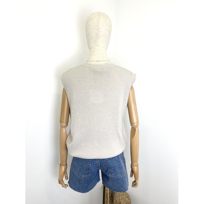 Scarpy creation pull v sans manche alpaga beige4795101_2