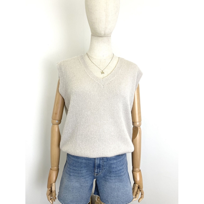 Scarpy creation pull v sans manche alpaga beige4795101_5