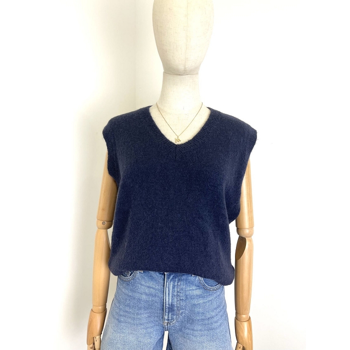 Scarpy creation my pull v sans manche alpaga yl bleu4795103_2