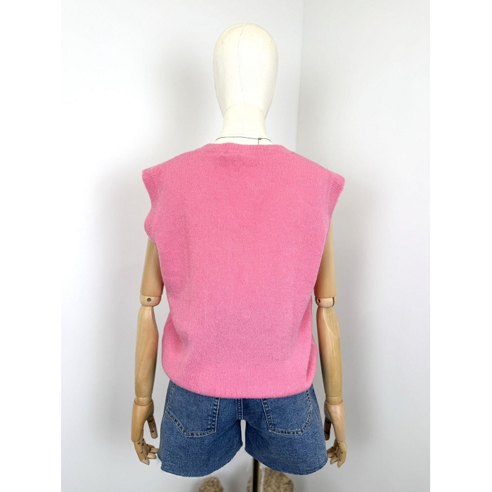 Scarpy creation pull v sans manche alpaga rose4795104_4