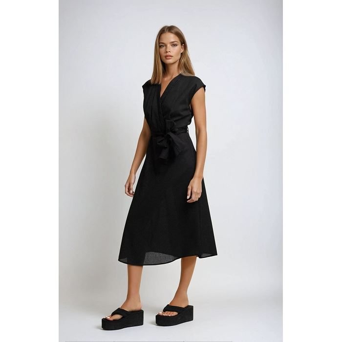 Scarpy creation robe midi lin noir4796402_2