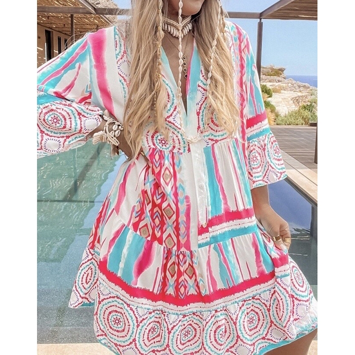 Scarpy creation my robe courte en viscose yl rose