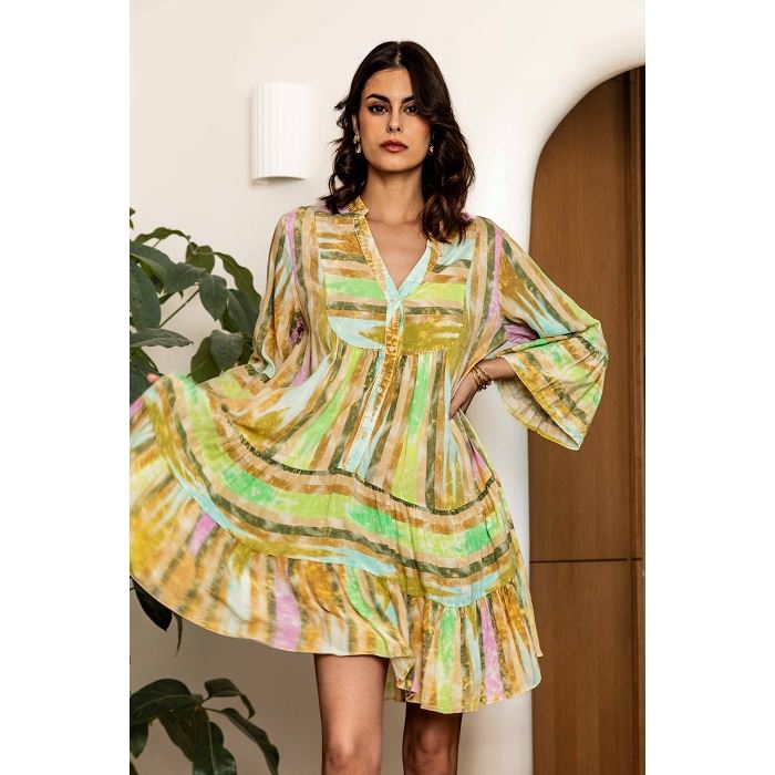 Scarpy creation tunique evasee rayure vert4798401_4