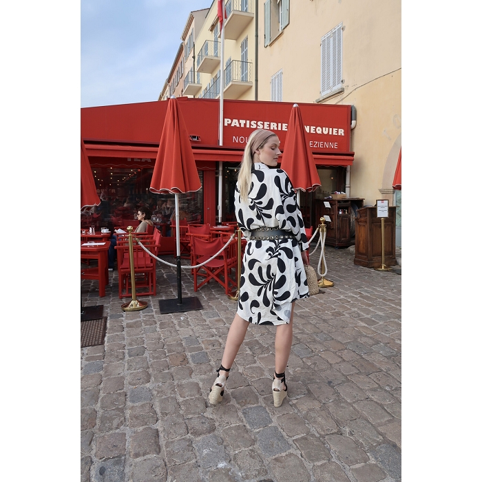 Scarpy creation my robe chemise imprimee yl noir