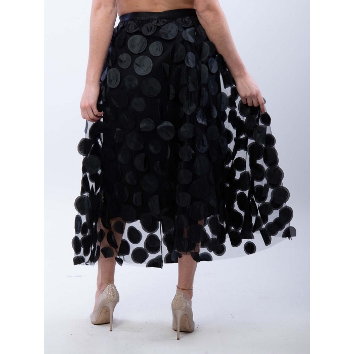 Scarpy creation jupe longue tulle a pois noir4800905_2